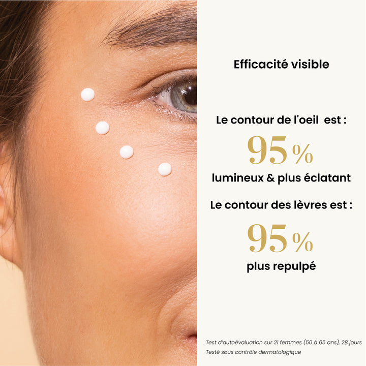 Crème Contour des Yeux Anti-âge Acide Hyaluronique - Caresse Regard Sublime
