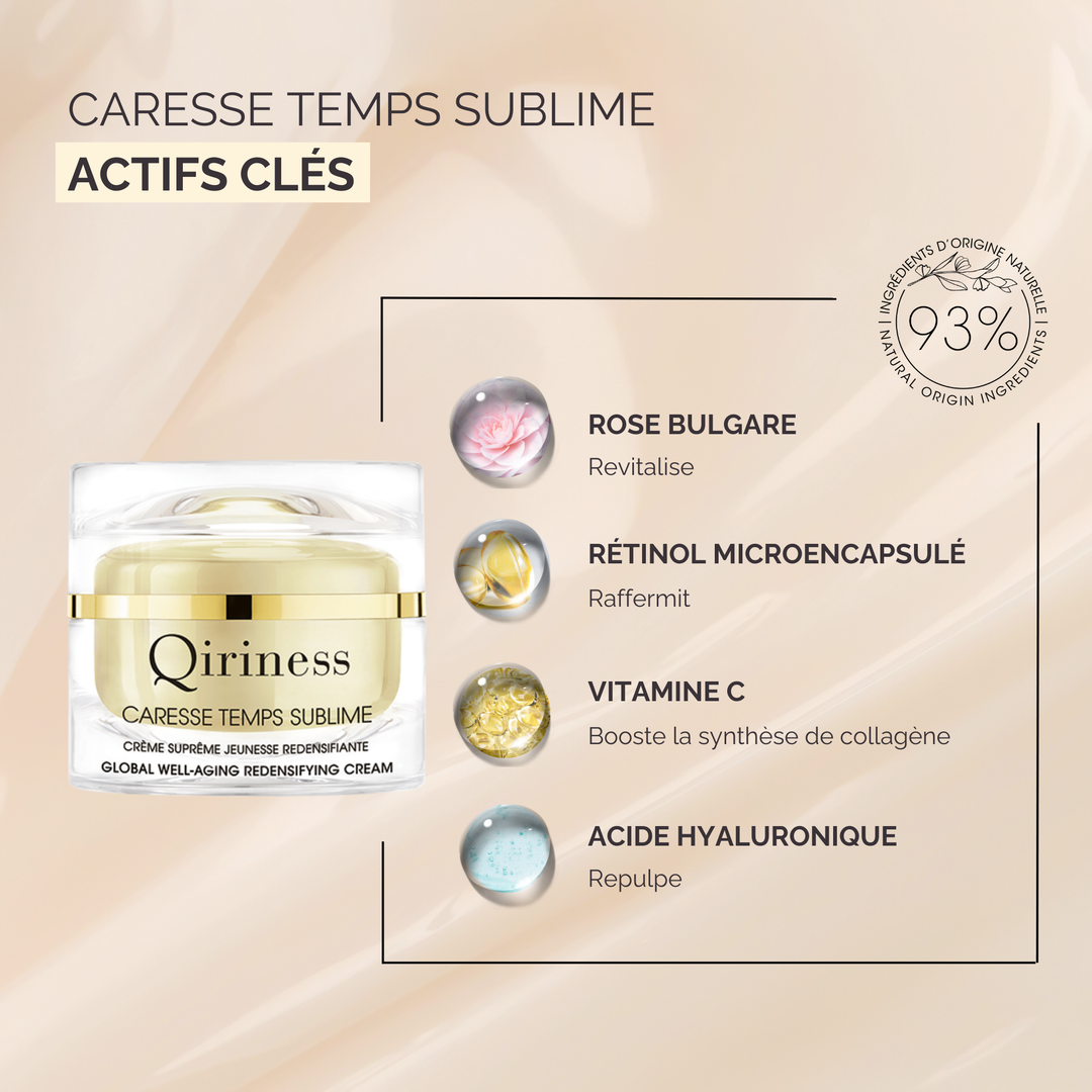 Crème Anti-âge Globale - Acide Hyaluronique & Rétinol - Caresse Temps Sublime