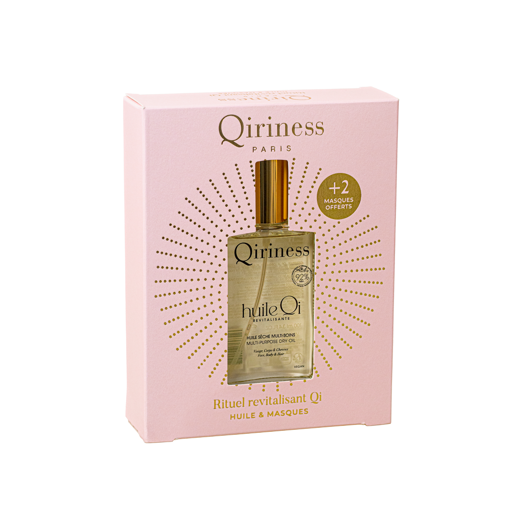 Coffret Corps Rituel Qi (Huile Qi, Wrap Pieds & Wrap Mains) – Édition Noël 2025