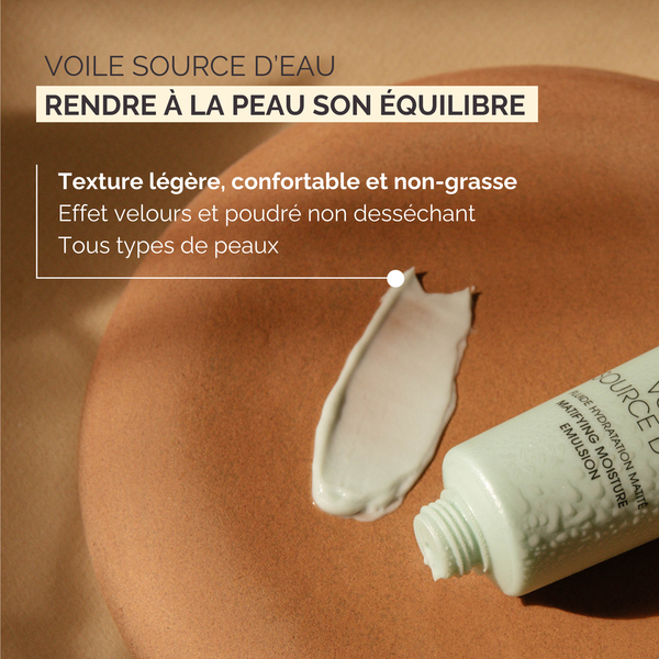 Crème Hydratante et Matifiante Acide Hyaluronique - Voile Source d'Eau
