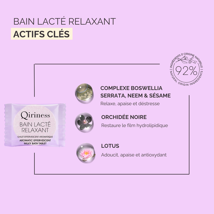 Bain Lacté Relaxant - 6 Galets Effervescents Aromatiques