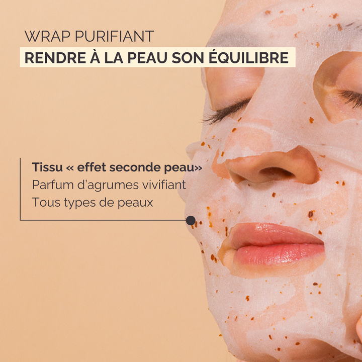 Masque Visage Matifiant - Wrap Purifiant
