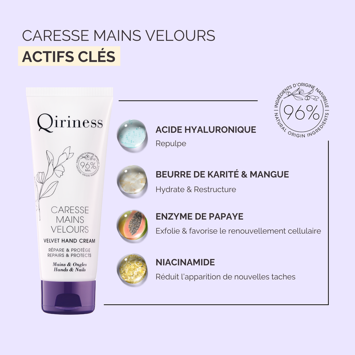 Crème Mains Hydratante & Réparatrice - Caresse Mains Velours