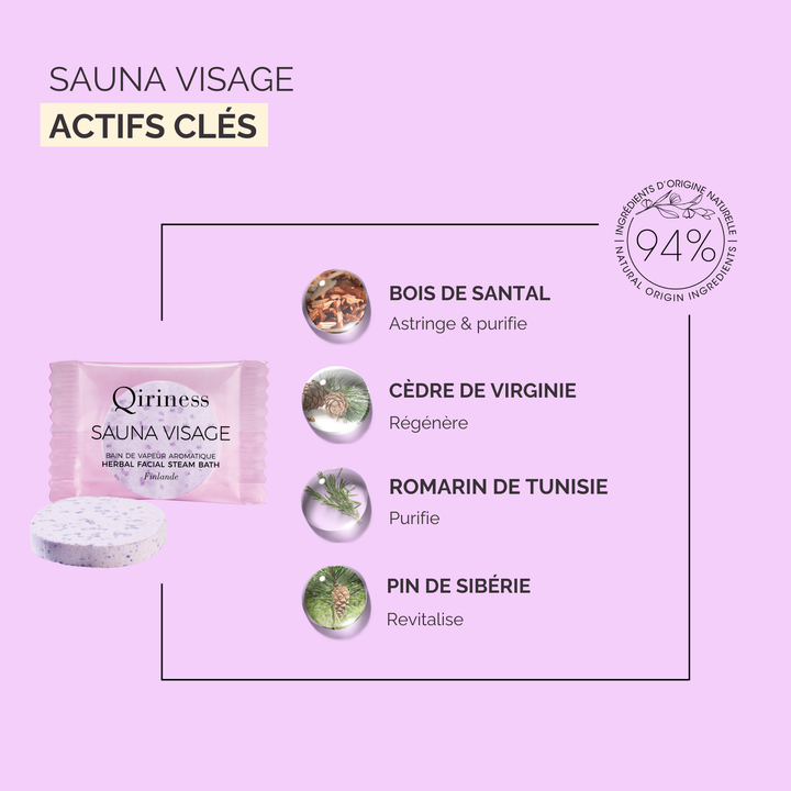 Sauna Visage/Bain Vapeur - 6 Galets Aromatiques