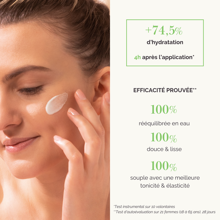 Crème Hydratante Acide Hyaluronique - Aloe Vera Niacinamide B3 - Caresse Source d'Eau