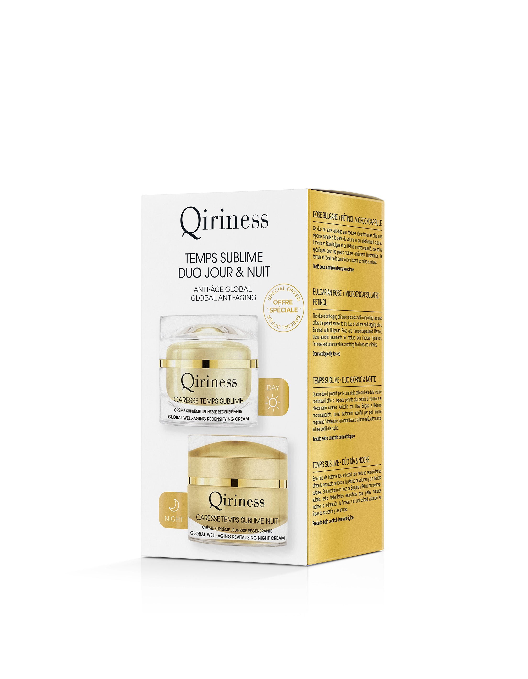 qiriness Soins Crèmes Anti-âge Duo Jour & Nuit Temps Sublime